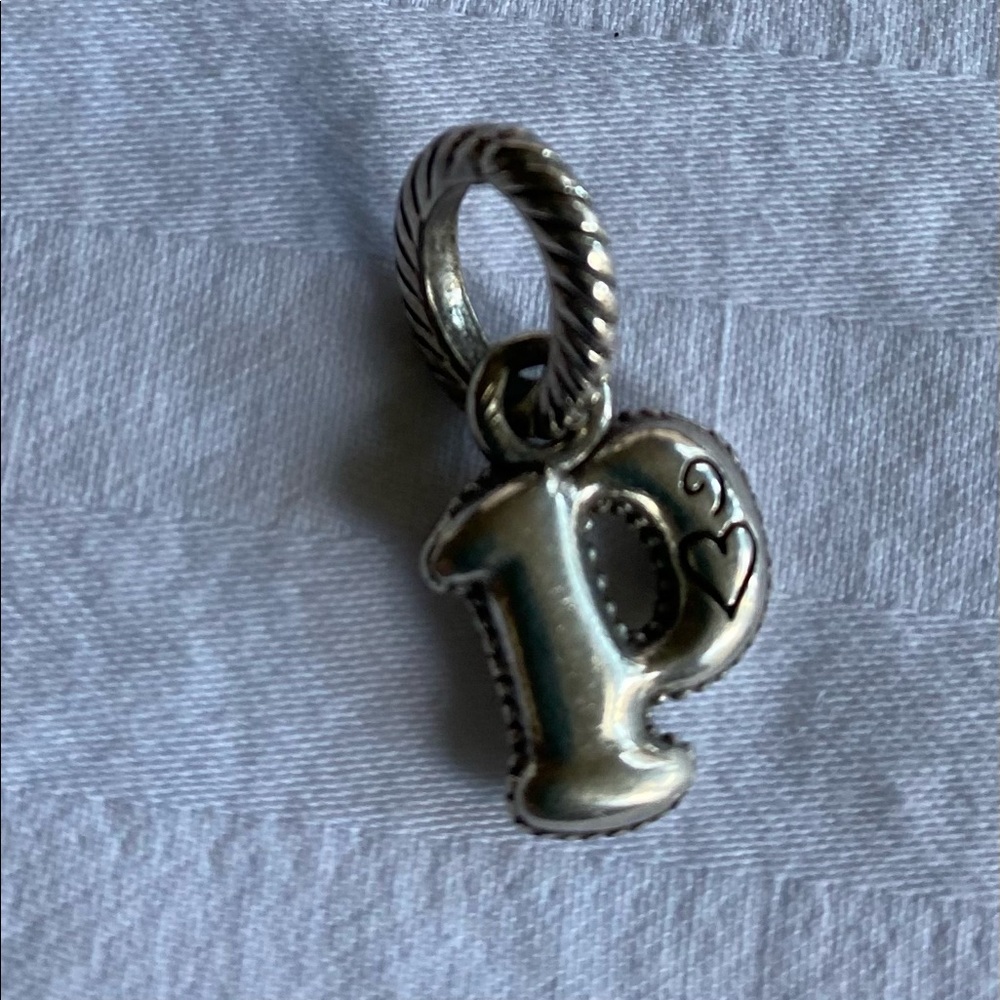 Brighton Silver Letter "p” charm
